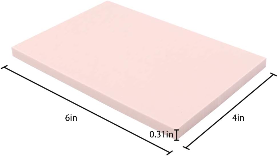 SGHUO 8pcs 4"x6" Rubber Carving Blocks, Soft Linoleum Block for Printmaking, Rectangle Linocut Blocks Stamp Carving Tools, Easy Cut Lino Blocks Crafts Making Kit (Pink)