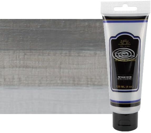 Creative Inspirations Acrylic Paint - Metallic Silver - 120 mL Tube - Smooth & Creamy Consistency, Vibrant Pigmentation, Great Coverage for Artists - Clean Up with Soap & Water