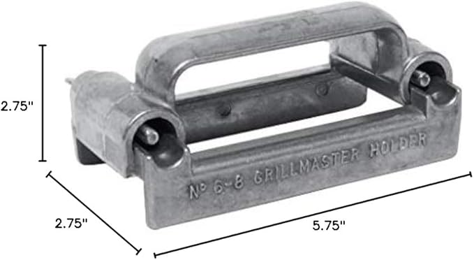 Grillmaster Combo - 2 x Grill Cleaning Pumice Bricks + Aluminum Brick Holder, Clean Restaurant Flat Top Grills or Griddles, Remove Carbon and Grease Without Chemicals
