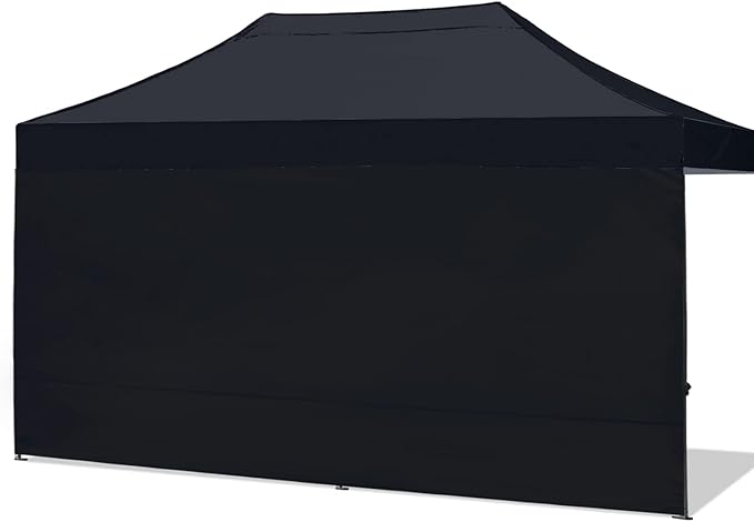 ABCCANOPY Instant Canopy SunWall 10x20 FT, 1 Pack Sidewall Only, No Frame or Top, Black