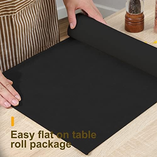 Waterproof Wipeable Table Runner, Thick Farmhouse Table Runner, Dresser Runner, Rustic Table Runner for Kitchen Dining Room, Bedroom, Living Room, Indoor and Outdoor (36'', Black)