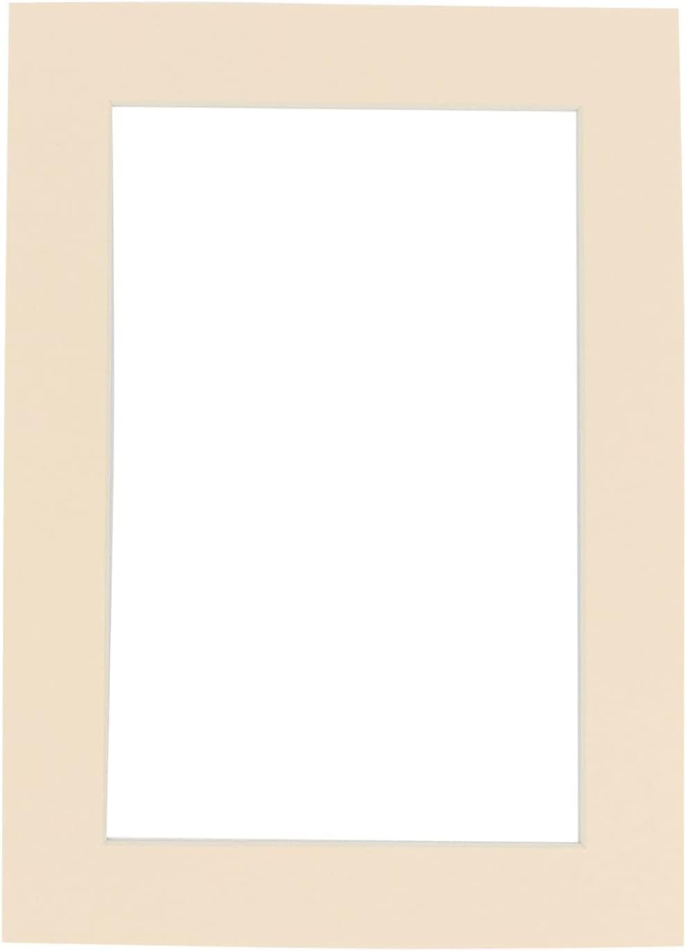 11x14 Mat Bevel Cut for 8.5x11 Photos - Acid Free Cream Precut Matboard With Backing Board and Crystal Clear, Self Seal Mat Bag - For Pictures, Framing - 4-ply Thickness