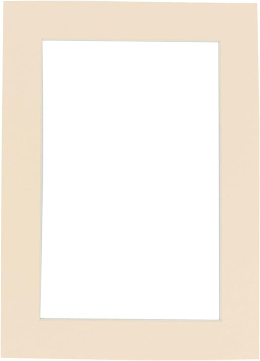 11x14 Mat Bevel Cut for 8.5x11 Photos - Acid Free Cream Precut Matboard With Backing Board and Crystal Clear, Self Seal Mat Bag - For Pictures, Framing - 4-ply Thickness
