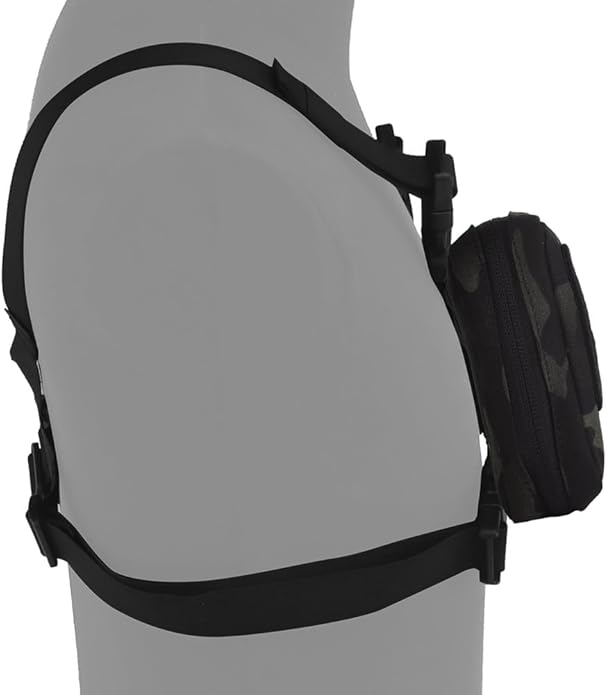 FoldPanel Tactical Chest Vest Pouch Set, Chest Rig Phone Mount as 4.7-6.7" Phone Plate Carrier Accessory with Pouch Cover