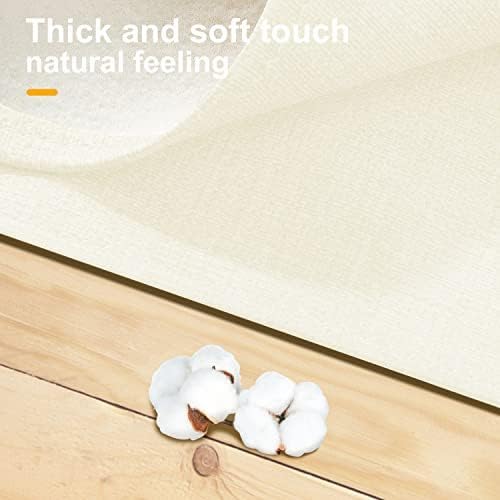 Waterproof Wipeable Table Runner, Thick Farmhouse Table Runner, Dresser Runner, Rustic Table Runner for Kitchen Dining Room, Bedroom, Living Room, Indoor and Outdoor (60'', White)
