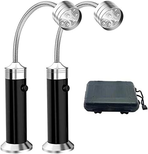 FBve Barbecue Grill Light, 2 Pack Magnetic Base Ultra-Bright LED Grill Lights, 360 Degree Flexible Gooseneck, Weather Resistant (2 Counts)