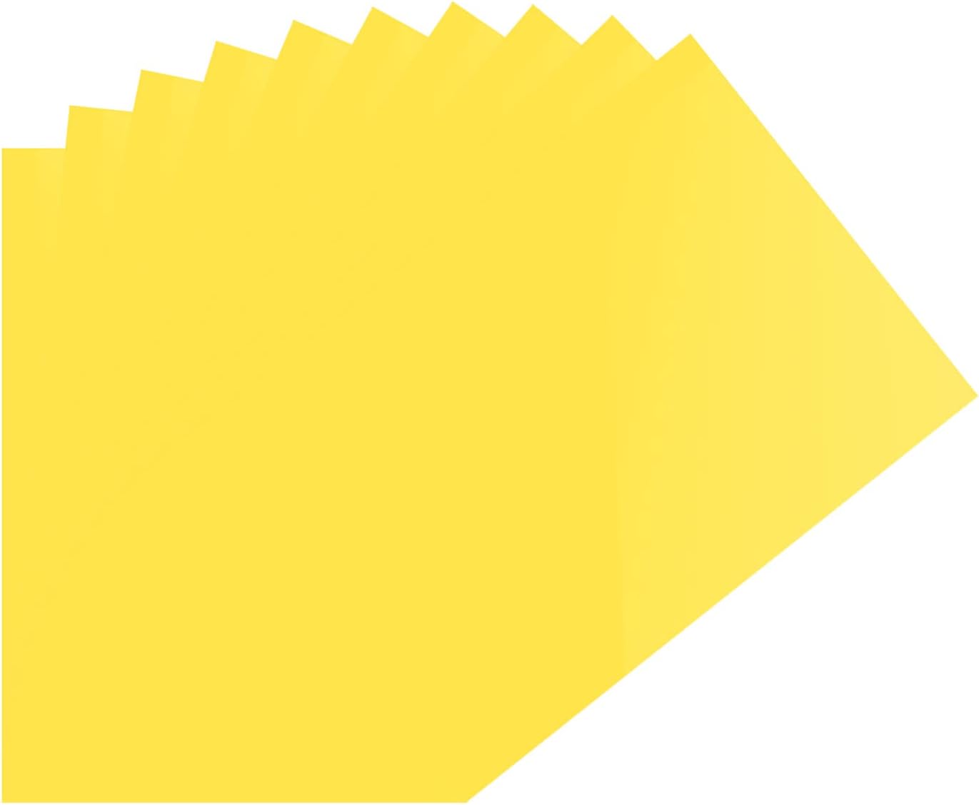 DMiotech 10Pcs Correction Gel Light Filter Overlay Transparent Plastic PVC Sheets Yellow for Photo，Film,Video