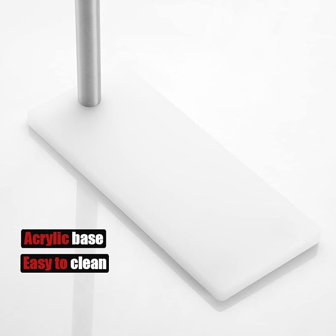 JQK Hand Towel Holder Stand Brushed, Modern Tree Rack Free Standing for Countertop with 12 Inch Bar, 304 Stainless Steel Thicken 0.8mm, HTT170-WN