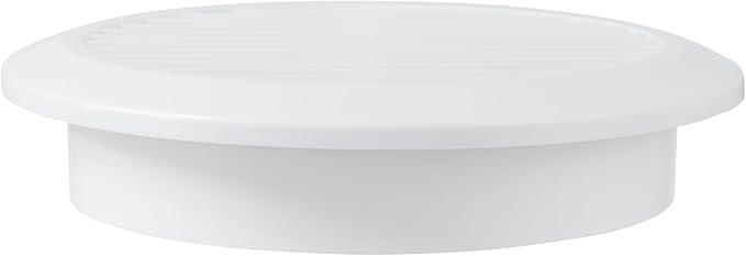 White 6" Inch Round Ventilation Grille with Insect mesh. (Duct 6Ø / Grille 7Ø) Ventilation Applications. Indoor and Outdoor Vent Cover. Available 3 Sizes / 4 Colors.
