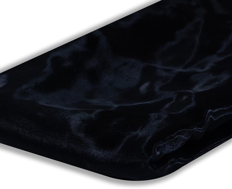 Fynite Black Organza Fabric by The Yard | 20 Yard Long | 44" Wide | Bridal Soft Sheer Organza Tulle for DIY Wedding Dress Fashion Craft Decorations