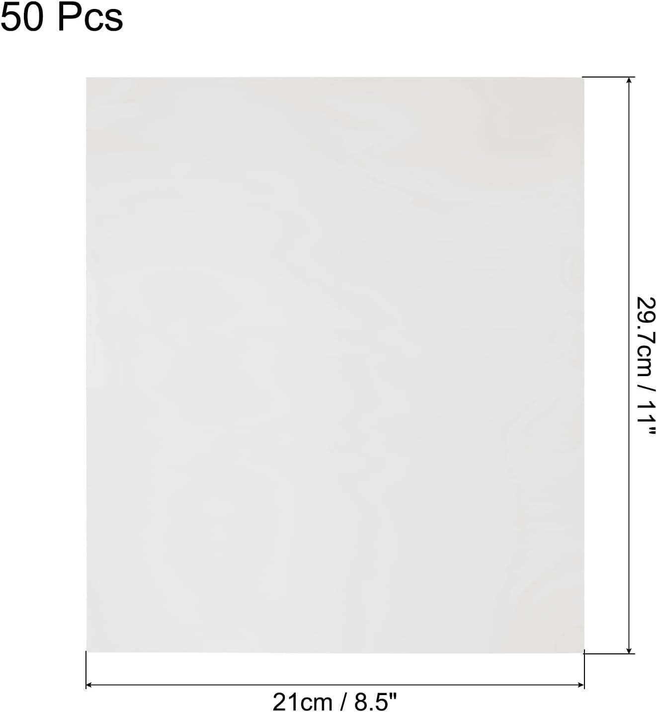 MECCANIXITY 50 Pack Toner Reactive Foil ,Deco Foil Transfer Sheets 8.5"x11" A4 Hot Foil Paper for Laser Printer Scrapbooking Heat Transfer DIY Craft,Silver