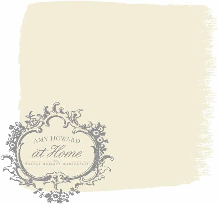 AMY HOWARD AT HOME Chalk-Based One Step Paint for Furniture, Cabinetry, Decor, Finish, and More | No Stripping, Sanding, or Priming | Ultra-Light Base | 32 Ounce | Pasha White