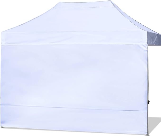 ABCCANOPY Instant Canopy SunWall 10x15 FT, 1 Pack Sidewall Only, No Frame or Top, White