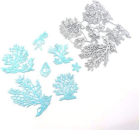 Metal Beach Shell Starfish Conch Coral Cutting Dies, Ocean Life Die Cuts Embossing Stencils Template Mould for Card Scrapbooking and DIY Craft