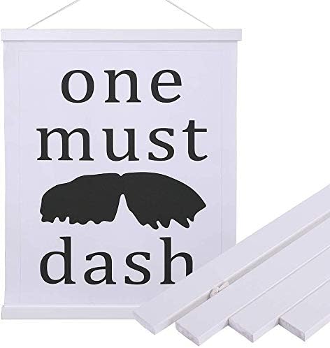 Artmag Magnetic Poster Hanger Frame, 31x24 31x21 Light Wood Wooden Magnet Canvas Artwork Print Poster Hangers Frames Hanging Kit (White, 31")