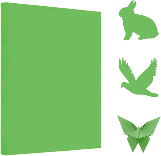A4 Origami Paper Green 100 Sheets, 8.27×11.7 inch Double Sided Color Easy Fold Big Origami Paper A4 Colored Copy Papers Thin 70gsm for Beginners, DIY handwork Art and Craft Projects (210 x 297 mm)