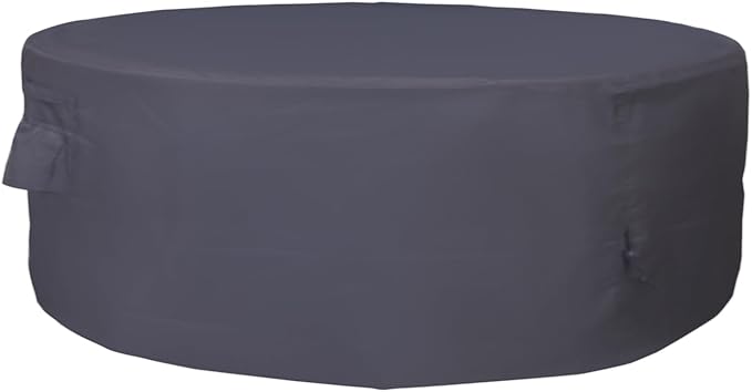 Round Patio Furniture Cover, Heavy Duty and Waterproof for Outdoor Furniture covers, Round outdoor table cover, Patio table cover 62"DIA x 27.5"H Black