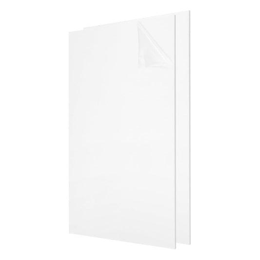 uxcell 2Pcs Acrylic Sheets 12x8 Inch Acrylic Panel 1/8 Inch-3mm Plastic Board for Picture Frames Sign Holders DIY Display Projects Craft, White