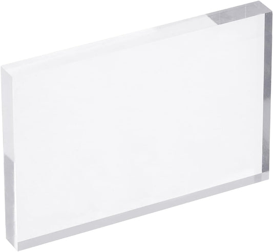 PATIKIL Acrylic Stamp Block, 1 Pack Clear Stamping Block with Grid Line Decorative Mounting Blocks Set Rectangle for Scrapbooking DIY Crafts Card Making