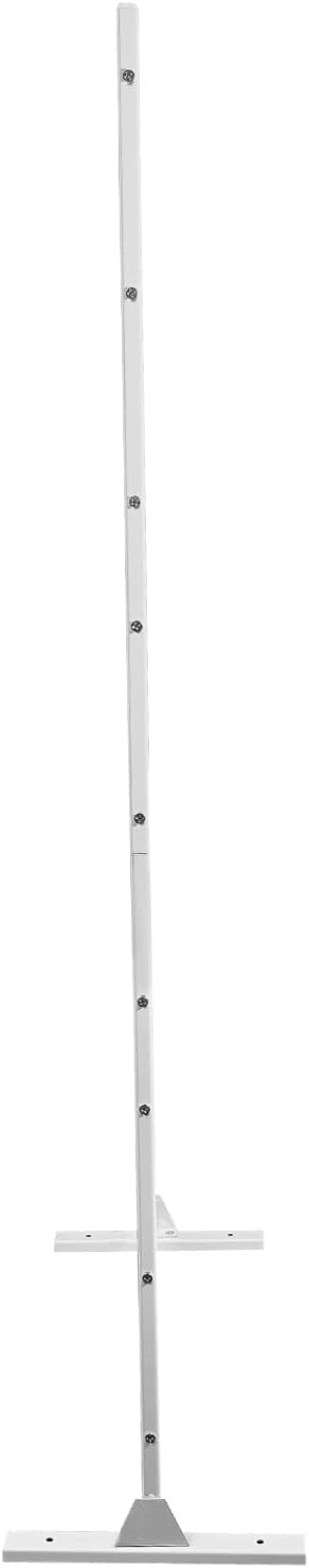 75" H×35" W Decorative Outdoor Privacy Screen with Stand, Outdoor Decor Privacy Fence Screen Metal Fence Panels, Free Standing Metal Divider for Patio Lawn Deck (White-Small Snowflake)