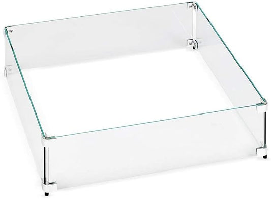 29.5" X 29.5" x 6” Square Glass Flame Guard