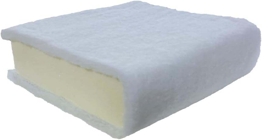 FoamRush 12" x 24" x 24" Seat Cushion Foam with Batting/Dacron (Cushion Seat Replacement) Made in USA