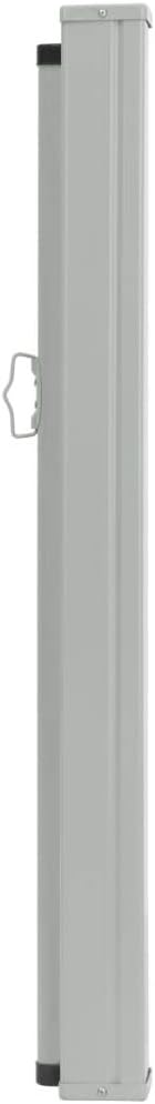 YAFF Patio Retractable Outdoor Folding Privacy Divider, Water & UV Resistant Sun Shade Privacy Wind Screen for Garden, Backyard, Balcony, Terrace 39.4"x196.9" Gray