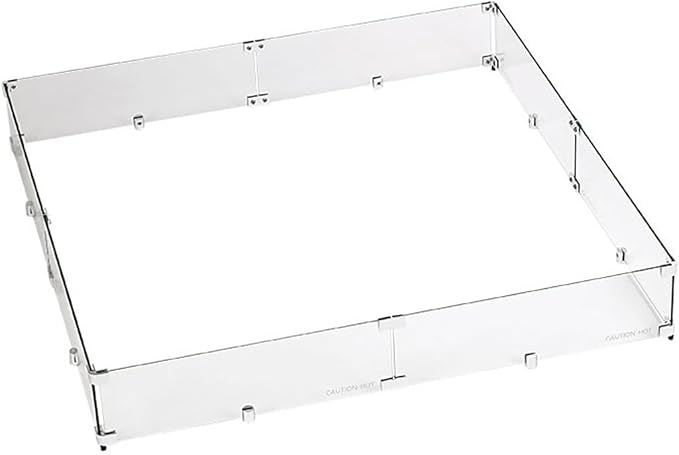 35.5" X 35.5" x 6” Square Glass Flame Guard