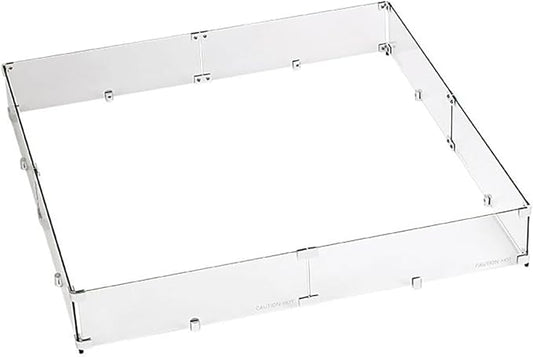 41.5" X 41.5" x 6” Square Glass Flame Guard
