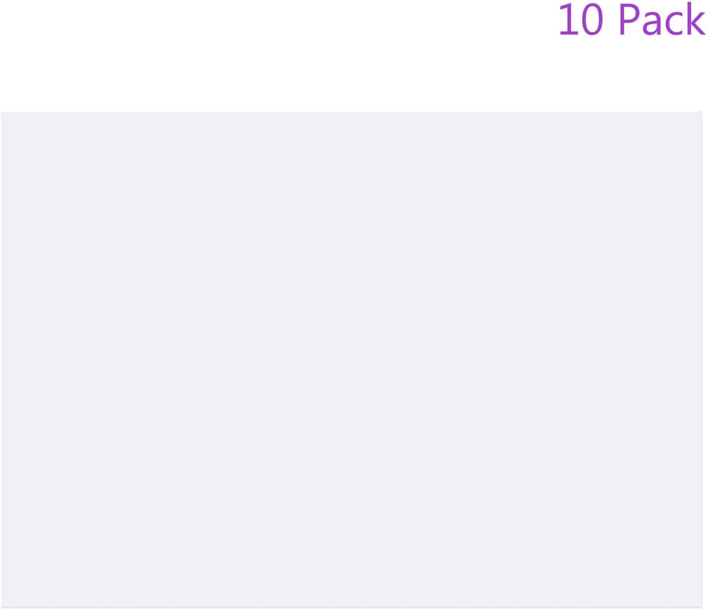 DMiotech 10Pcs Correction Gel Light Filter Overlay Transparent Plastic PVC Sheets Clear for Photo，Film,Video