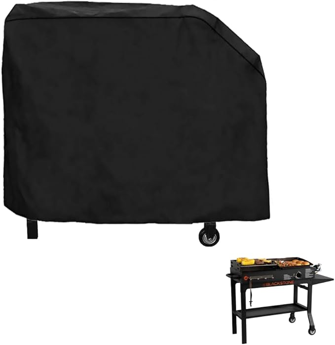 Grill Cover for Blackstone Duo 17 Griddle and Grill Combo, 600D Heavy Duty Waterproof Griddle Cover for Blackstone Model 1819 Grill Griddle Combo Black