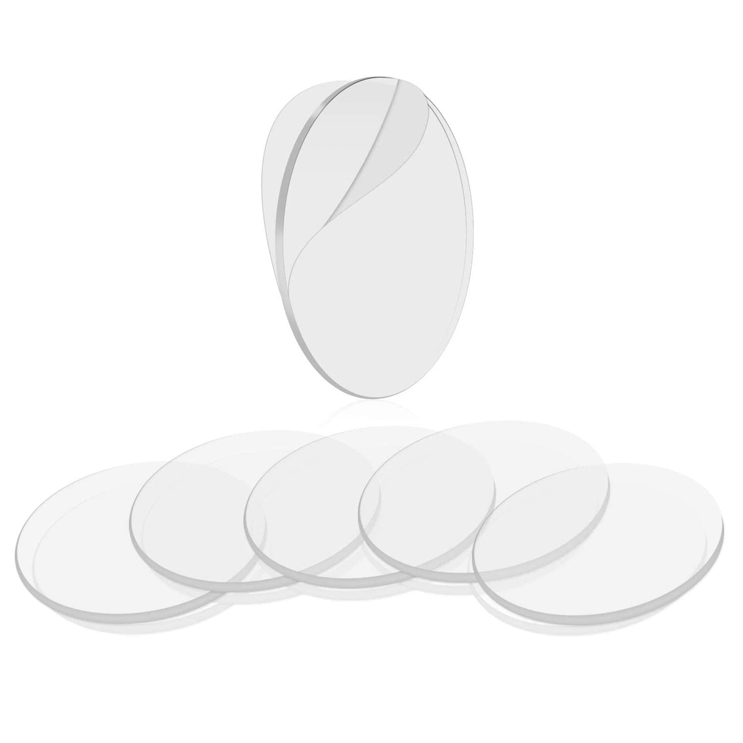 BRAVESHINE Double Sided Adhesive Tape - 18 Pack Removable Wall Stick Mounting Tape - Washable Clear Nano Tape for Crafts Decorations, Keep Rug Corner Flat, Indoor Outdoor Use - Round 2 Inch