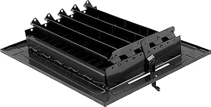 14" X 10" Adjustable AIR Supply Diffuser - HVAC Vent Cover Sidewall or Ceiling - Grille Register - High Airflow - Black [Outer Dimensions: 15.75"w X 11.75"h]
