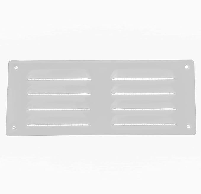 Repa Market 10" x 4" Inch (Outer Dimensions) White Air Vent Cover - Steel Return Air Grilles - for Ceiling and Sidewall - HVAC - with Protection Screen (10.24" x 4.13" Inch)