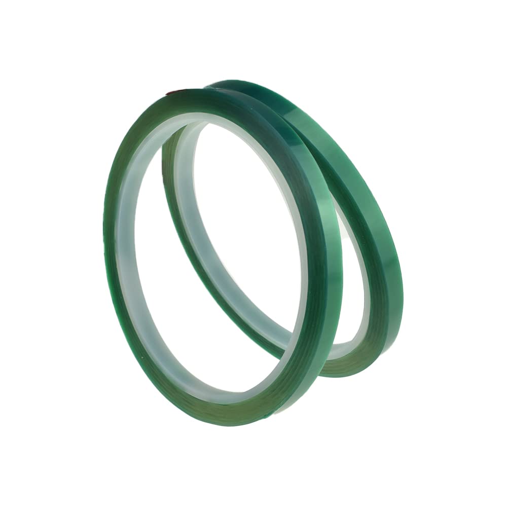 HAHIYO Clear Green 0.25Inch (217Feet/72Yard Total) 2Rolls Floral Tape Waterproof Florist Tape Flower Wrap Adhesive Waterproof Decorative Tape for Bouquet Stem Wrapping Flower Arranging Floral Craft