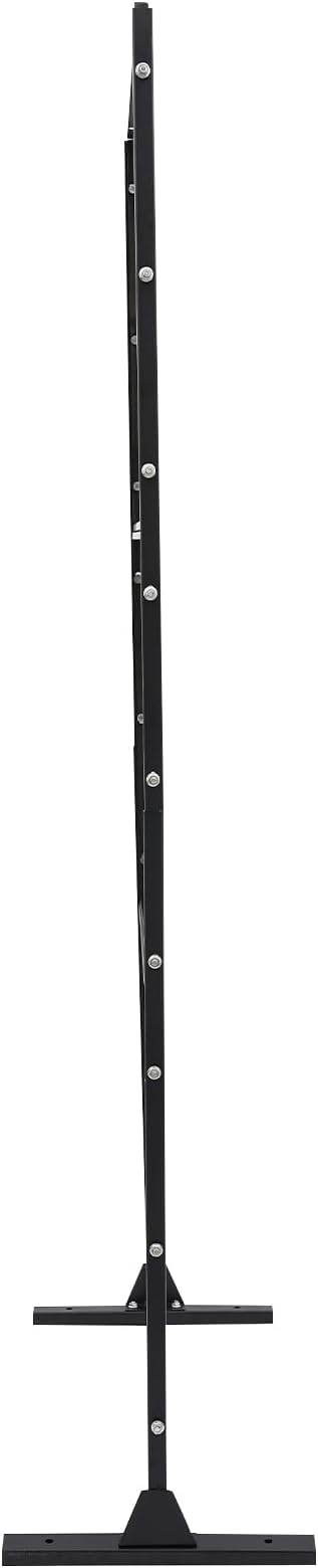75" H×35" W Decorative Outdoor Privacy Screen with Stand, Outdoor Decor Privacy Fence Screen Metal Fence Panels, Free Standing Metal Divider for Patio Lawn Deck (Black-Rectangular)