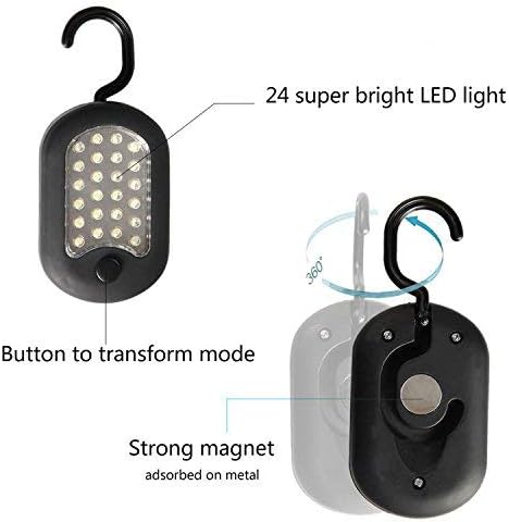 Big Green Egg LED Grill Light - 24 Ultra-Bright LED Barbecue Lamp for Big Green Egg Models (9" Handle) - Battery Powered