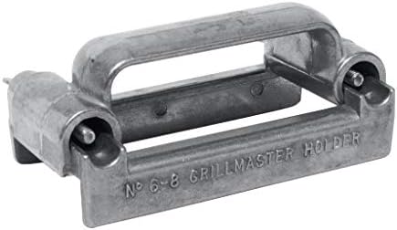 Grillmaster Combo - 2 x Grill Cleaning Pumice Bricks + Aluminum Brick Holder, Clean Restaurant Flat Top Grills or Griddles, Remove Carbon and Grease Without Chemicals