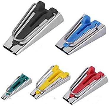 Set of 5 Size Fabric Bias Tape Maker Tools 6mm 12mm 18mm 25mm 50mm Fabric Sewing Quilting Bias Binding Maker
