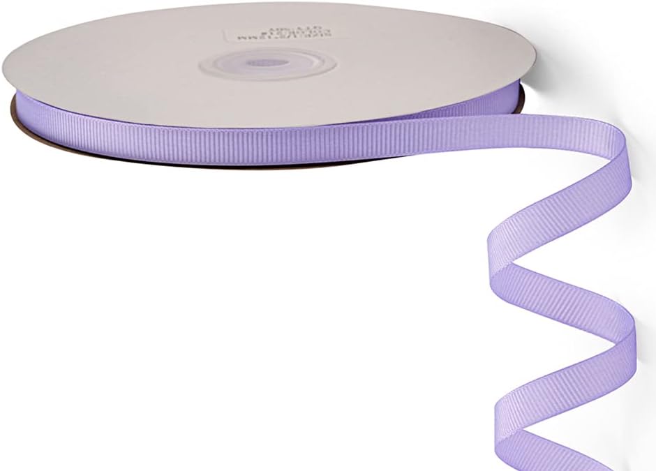 LIUYAXI 3/8" X 50 Yards Solid Lavender Grosgrain Ribbon, Perfect for Crafts, Wedding Decor, DIY Hair Accessories, Sewing, Gift Package Wrapping and More