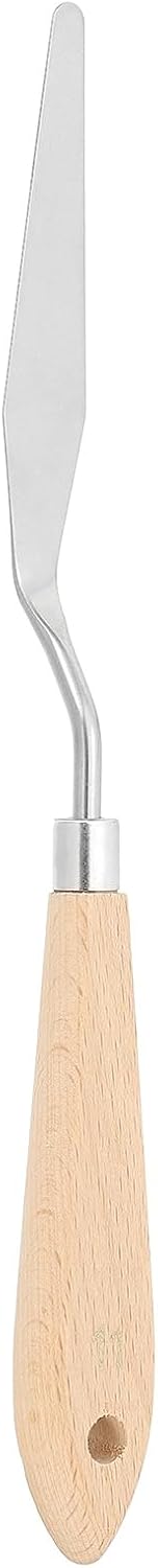 PATIKIL Art Spatula, No.11 16mm Stainless Steel Flexible Palette Knife Painting Knife Painting Spatula Oil Painting Mixing Scraper with Wood Handle for Canvas Acrylic Painting, Brown