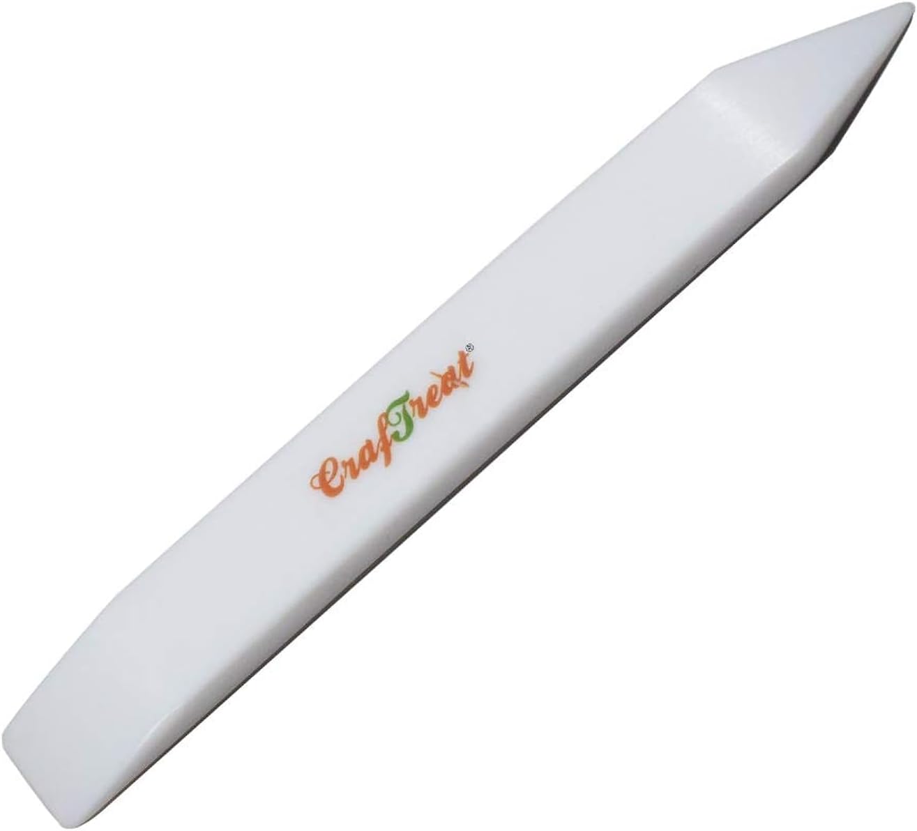 CrafTreat Teflon Bone Folder and Scoring Tool - Large Bone Folder - Paper Scorer for Paper Crafting, Bookbinding, Scrapbooking - Leather Burnishing Tool - Smooth, Ergonomic Tools (Large 1 pc)