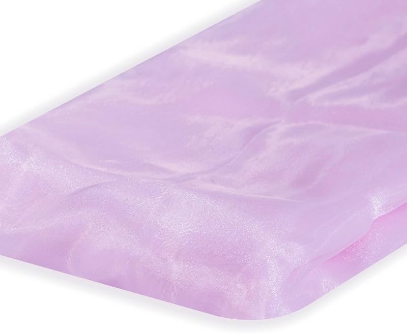 Fynite Baby Pink Organza Fabric by The Yard | 20 Yard Long | 44" Wide | Bridal Soft Sheer Organza Tulle for DIY Wedding Dress Fashion Craft Decorations