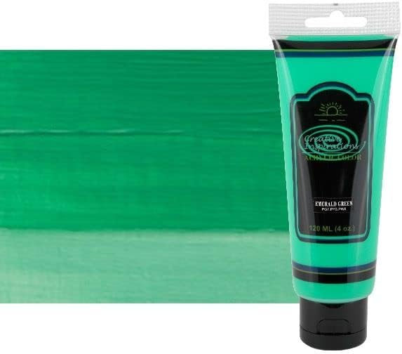 Creative Inspirations Acrylic Paint - Emerald Green - 120 mL Tube - Smooth & Creamy Consistency, Vibrant Pigmentation, Great Coverage for Artists - Clean Up with Soap & Water