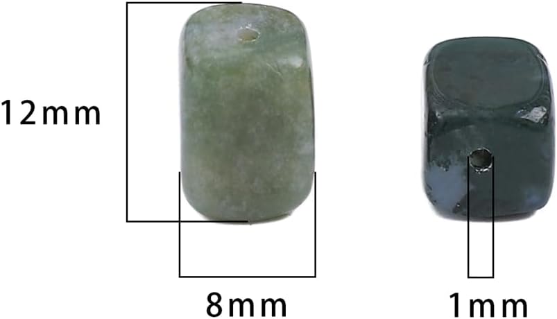 Natural Indian Agate Cuboid Stone Loose Semi Gemstone Beads for Jewelry Making 8mmx12mm 38cm/Strand