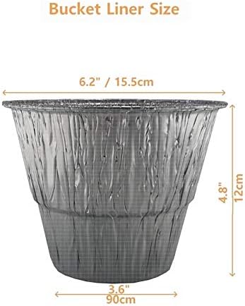 Firsgrill Replacement for Camp Chef, Traeger, Pit Boss drip pan Grease Bucket and 12-Pack Liners foil Tray for Mostly Wood Pellet Grills