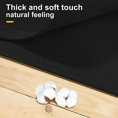 Wipeable Table Runner, Farmhouse Dresser Runner, Rustic Indoor/Outdoor (48'', Black)