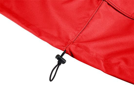 Eevelle Meridian Patio Oval Table Set Cover with Marine Grade Fabric - Outdoor Table Cover - Furniture Set Covers for Dining Table - Easy to Install - (25.5" H x 90" L x 66" W, Red)