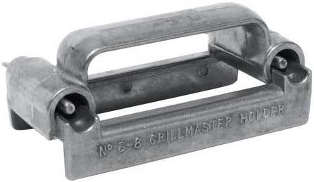 Grillmaster Grill Stone Cleaning Brick Holder by US Pumice, Aluminum, Reusable, Adjustable Clamps, Fits Multiple Sizes, Avoid Burnt Hands