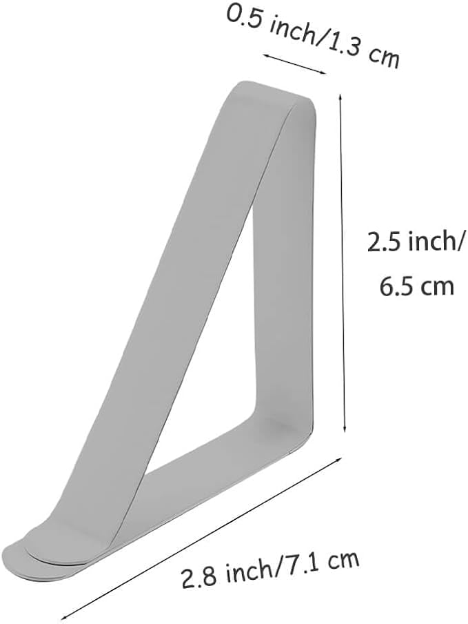 Large Tablecloth Clips Stainless Steel Rust Proof Table Cloth Clips Table Clips for Home, Restaurants, Picnic, Party, Dining Tables - Fits Up to 2.6 Inch Thick Tables 4Pcs Gray